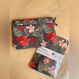Floral Laptop Shell Cover and matching Bag for MacBook New Air 13”
